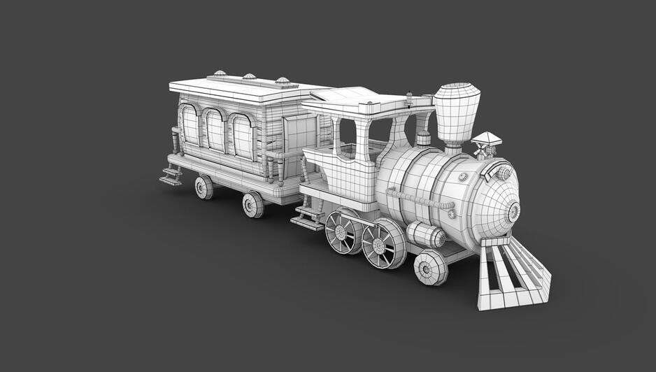 Lego train 3d model